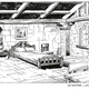 Interiors of a monastery bedroom.